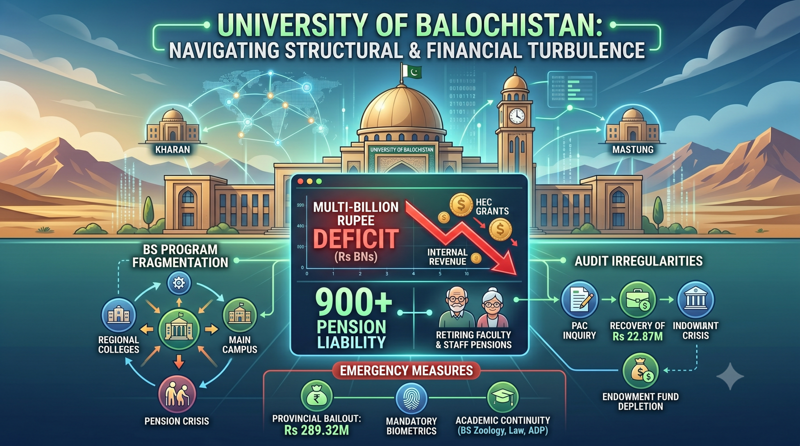 Navigating the Precipice: University of Balochistan Fights Structural and Financial Turbulence